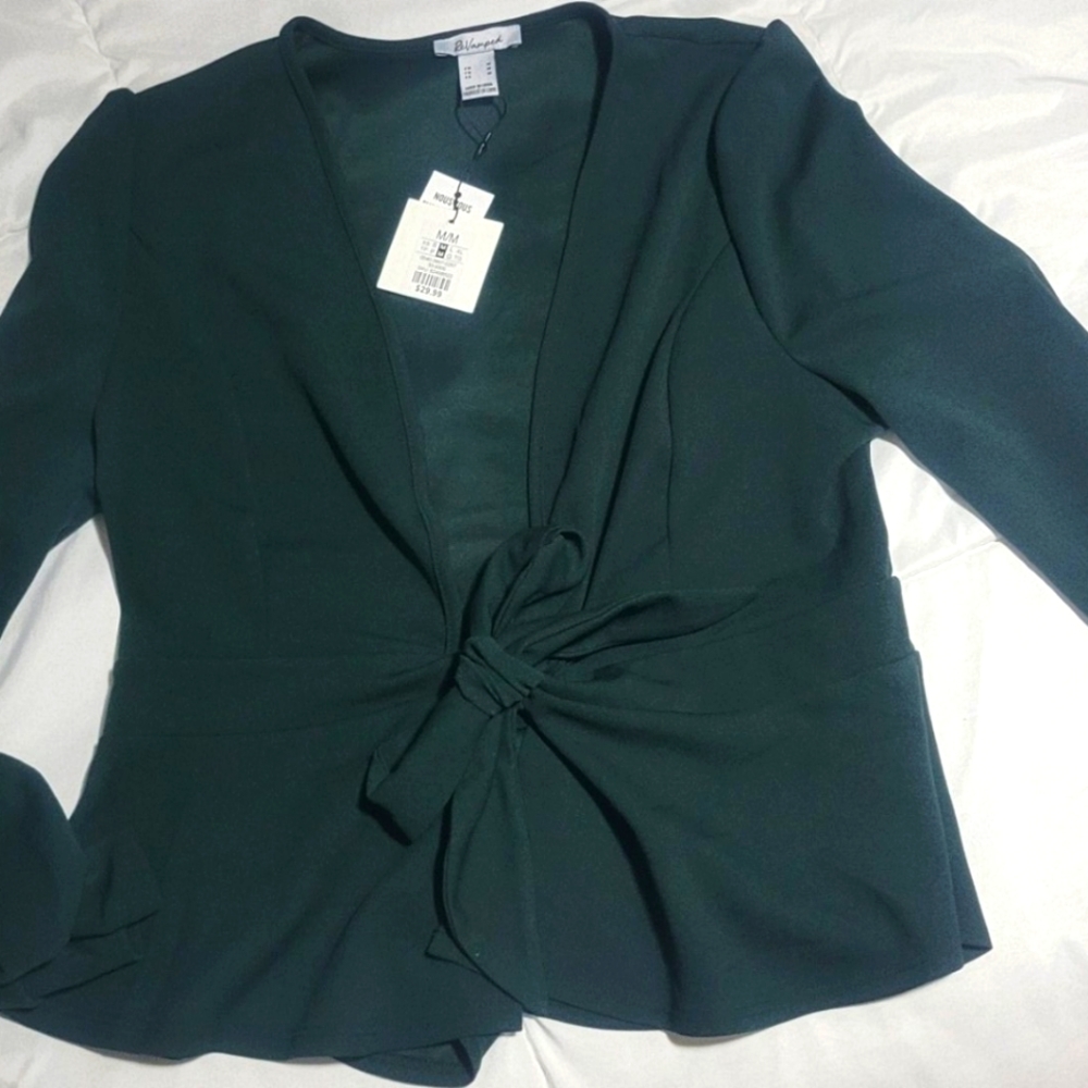 Tie in "Revamped" blazer
